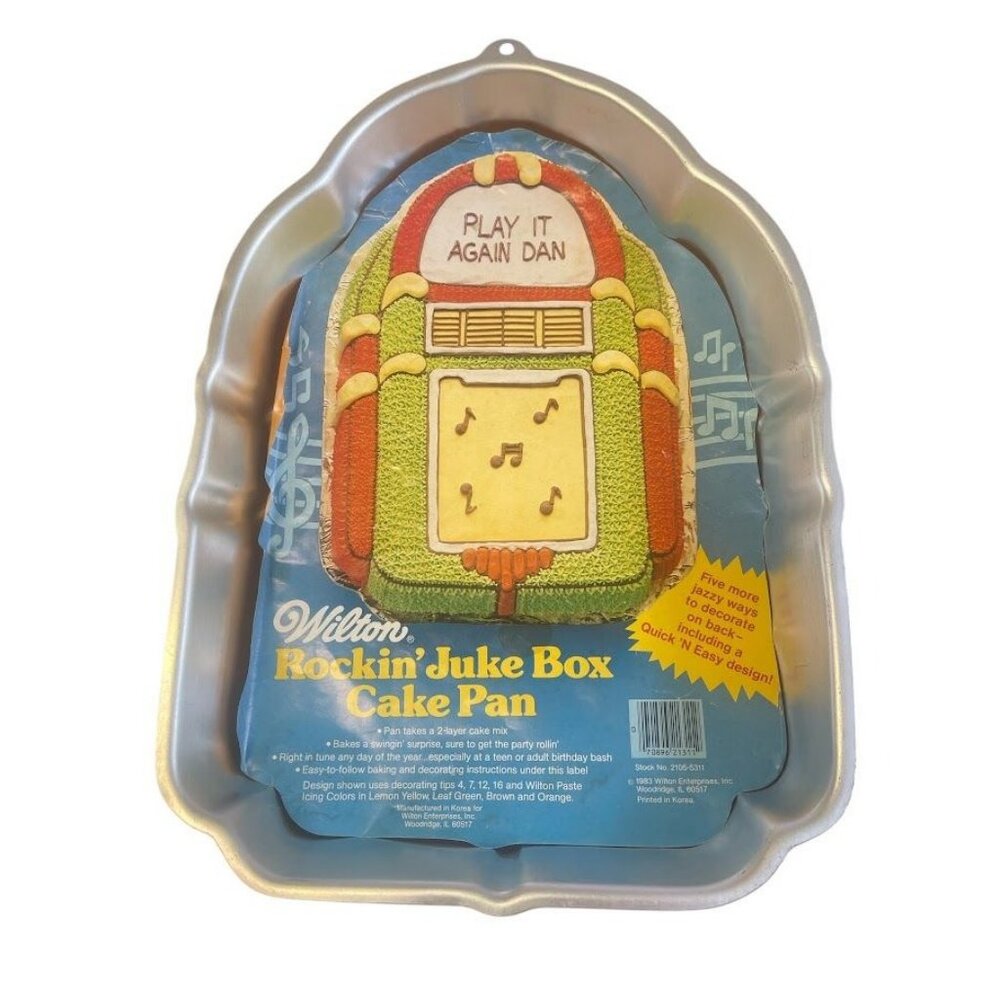 Wilton Rockin Juke Box Cake Pan With Insert Aluminum Vintage 1983 Retro Music De